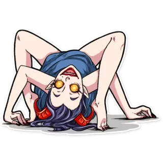 🙃 демон, рога, жуткий, монстр, фэнтези telegram sticker