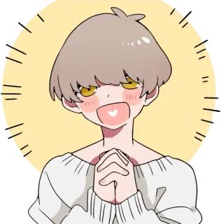 😍 anime, cartoon, character, cute, happy whatsapp sticker