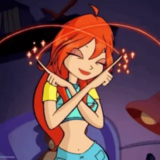✨ Bloom Winx Club Kartun, Sihir, Gadis, Winx Club, Peri whatsapp sticker
