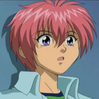 😧 Anime, Manga, Cartoon, Pinke Haare, Süß, Charakter telegram sticker