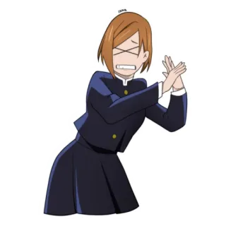 😖 Nobara Kugisaki Jujutsu Kaisen Anime, Jujutsu Kaisen, Nobara Kugisaki, Pegatina, Dibujo animado whatsapp sticker