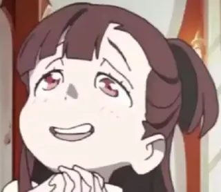 😍 Atsuko Kagari Little Witch Academia Аниме, Персонаж, Мультфильм, Улыбка, Девушка, Little Witch Academia telegram sticker