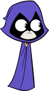 🖤 Raven Teen Titans мультфильм, супергерой, Teen Titans, магия, плащ, фиолетовый telegram sticker