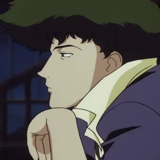 🚬 Spike Spiegel Cowboy Bebop Anime, Cowboy Bebop, Spike Spiegel, Personagem, Desenho animado, Série de TV whatsapp sticker