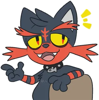 ✨ Incineroar Pokemon pokemon, incineroar, gato, dibujos animados, anime whatsapp sticker