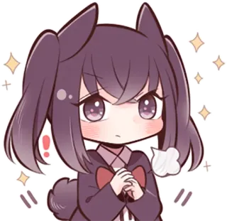 ✨ Anime, Chibi, Niedlich, Kawaii, Glitzer, Charakter, Hase telegram sticker