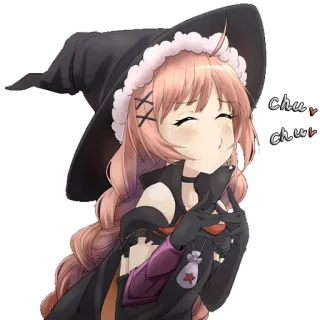 😘 chu chu Anime, Penyihir, Imut, Gadis, Kawaii, Manga, Hati telegram sticker