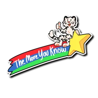 💫 The More You Know tygrys, gwiazda, spadająca gwiazda, im więcej wiesz, wiedza, kreskówka telegram sticker