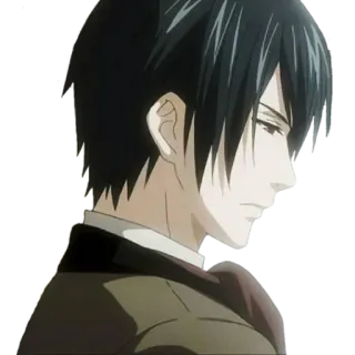 🚸 Sebastian Michaelis Black Butler อนิเมะ, พ่อบ้าน, เซบาสเตียน, ปีศาจ, ผมสีดำ telegram sticker