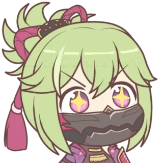 😶 Kuki Shinobu Genshin Impact anime, genshin impact, kuki shinobu, video game, character, cute whatsapp sticker