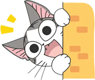 😃 Chi Chi's Sweet Home 고양이, 애니메이션, 귀여운, 만화, 만화영화, 빼꼼 telegram sticker