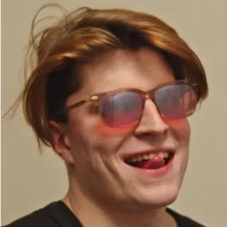 😎 person, sonnenbrille, porträt, lächeln, gesicht telegram sticker