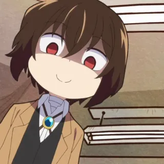 🧳 Osamu Dazai Bungou Stray Dogs Anime, Bungou Stray Dogs, Dazai Osamu, Manga, Chibi, Dessin animé telegram sticker
