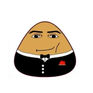 🙂 Pou Pou, Roblox face, meme, funny, suit, tuxedo, man face telegram sticker