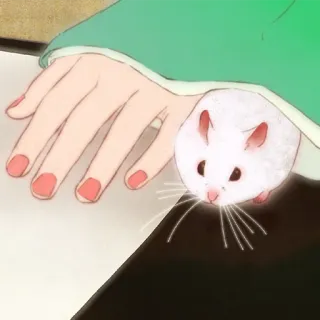 🐹 hamster, pet, animal, cute, rodent, white, hand telegram sticker
