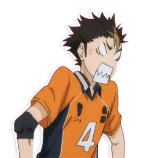 😤 Nishinoya Yu Haikyuu!! Anime, Haikyuu, Nishinoya Yu, Noya, Enojado, Personaje, Voleibol telegram sticker