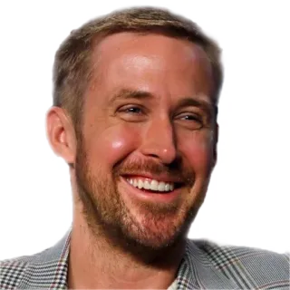 😂 Ryan Gosling Ryan Gosling, diễn viên, người nổi tiếng, chân dung, đàn ông, nụ cười telegram sticker
