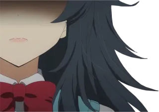 😑 Anime, Garota, Desenho animado, Ilustração, Retrato, Personagem telegram sticker