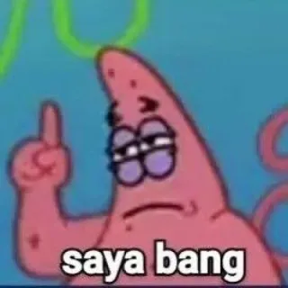 ☝️ Patrick Star SpongeBob SquarePants saya bang telegram sticker
