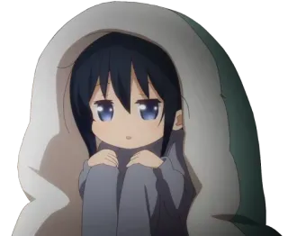 ☹ Anime, Chica, Manta, Lindo, Kawaii whatsapp sticker