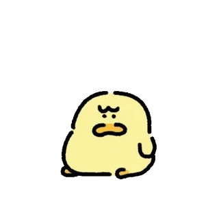 💬 pato, desenho animado, fofo, animal, amarelo whatsapp sticker