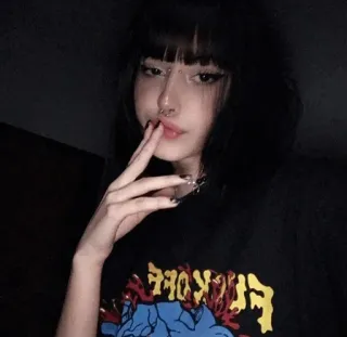 🥥 FUCK OFF offensant, ado, fille, emo telegram sticker