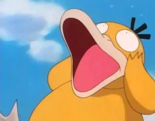 😫 Psyduck Pokemon pokemon, Psyduck, cartoon, anime, bang, gestresst telegram sticker