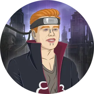 💋 Pain Naruto นารูโตะ, อนิเมะ, ตัวละคร, นินจา, เพน telegram sticker