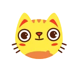 🙅♂️ kat, kitten, geel, schattig, dier telegram sticker