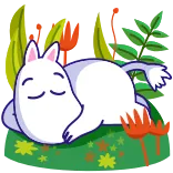 😴 Moomin มูมิน, การ์ตูน, นอนหลับ, ตัวละคร, สัตว์ telegram sticker