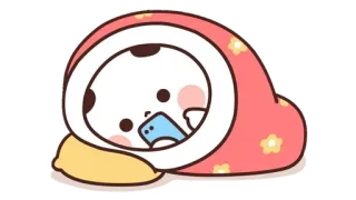 🍩 Cartoon, Niedlich, Kawaii, Decke, Handy, Bett telegram sticker