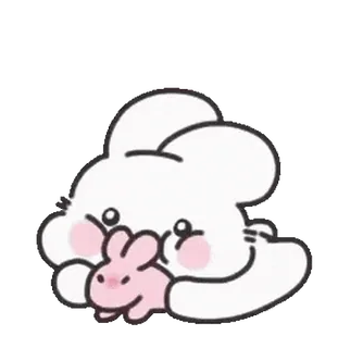 😊 卡通, 兔子, 可爱, 卡哇伊, 动物 telegram sticker