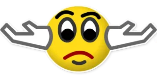 🚀 Emoji, Achselzucken, Unsicher, Gelb, Gesicht telegram sticker