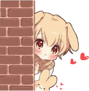 🥺 Anime, Coniglio, Carino, Kawaii, Sticker, Personaggio anime telegram sticker