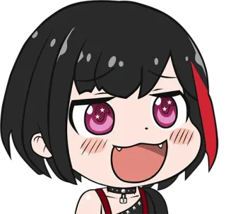 😟 Anime, Chibi, Lindo, Chica, Sonriendo telegram sticker