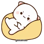 🌟 แมว, น่ารัก, นอนหลับ, การ์ตูน, สัตว์, คาวาอิ, ขี้เกียจ telegram sticker