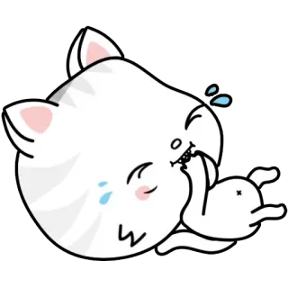 😂 고양이, 귀여운, 스티커, 만화, 동물, 장난기 telegram sticker