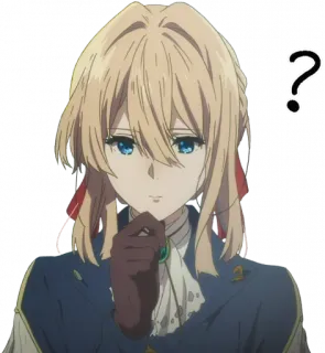 🤔 Violet Evergarden Anime, Personaje, Pregunta, Violet Evergarden telegram sticker