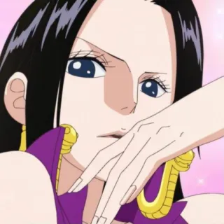 🥰 Boa Hancock One Piece anime, mulher, pirata, rainha, linda telegram sticker