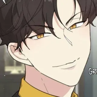 🌟 GR anime, cartoon, man, smile, portrait telegram sticker