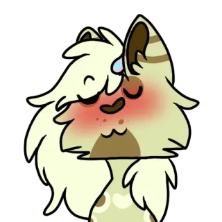 😳 gatto, carino, animale, cartone animato, kawaii, soffice, animale domestico whatsapp sticker