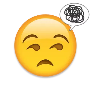 😒 Emoji, Confuso, Expressão, Pensando, Emoção, Triste telegram sticker