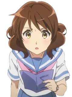 😨 Anime, Mädchen, Schuluniform, Buch, Süß telegram sticker