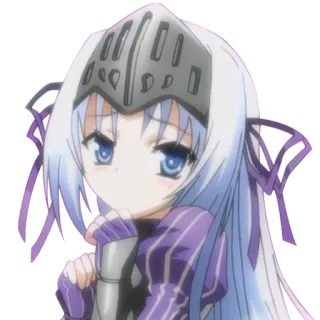 😶 Anime, Personaje, Casco, Armadura, Chica, Linda, Manga telegram sticker