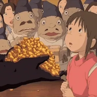 🥇 Chihiro Spirited Away Anime, El viaje de Chihiro, Chihiro, Studio Ghibli, Comida, Personaje, Animación Japonesa whatsapp sticker