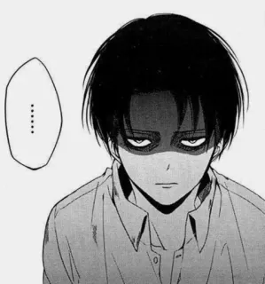 🤫 Levi Attack on Titan ...... anime, manga, character, expression, serious, levi ackerman, attack on titan telegram sticker