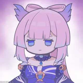 💠 Sangonomiya Kokomi Genshin Impact anime, video game, Genshin Impact, Sangonomiya Kokomi, imut, kawaii, karakter whatsapp sticker