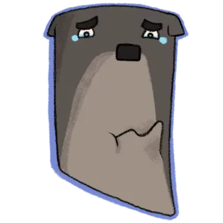 😢 dog, sad, crying, cartoon, animal, cute telegram sticker