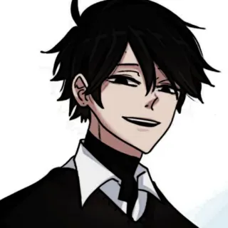 🎶 Anime, Cartone animato, Ritratto, Uomo, Arte telegram sticker