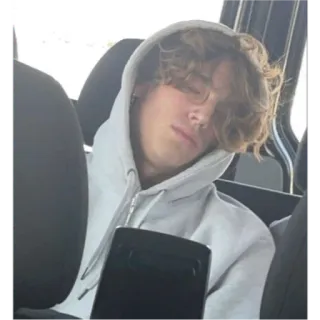 😴 durmiendo, sudadera con capucha, adolescente, joven adulto, cansado telegram sticker